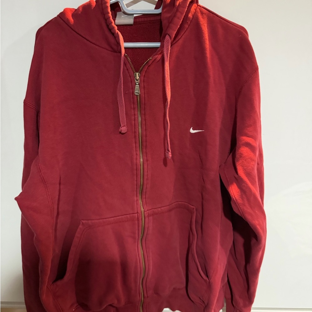 Nike Maroon Full-Zip Hoodie